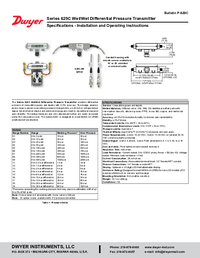 Thumbnail of document Manual - 629C Wet/Wet Differential Pressure Transmitter